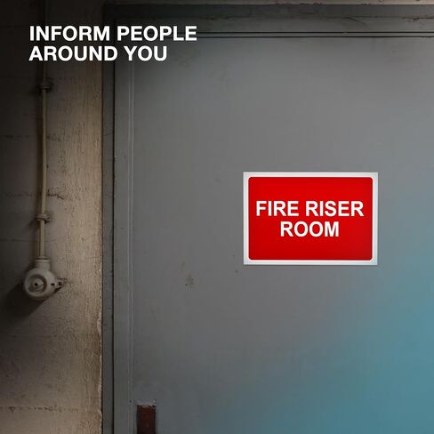 Fire Riser Room Sticker - 7x10 Vinyl Fire Extinguisher Inside Sticker - Waterproof Fire Sprinkler Riser Room Sign - Fire Extinguisher Wall Signs in Kuwait