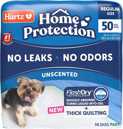 Hartz Home Protection Super Absorbent Odor Eliminating No Leaks Dog Pads, 50 Count in Saudi Arabia