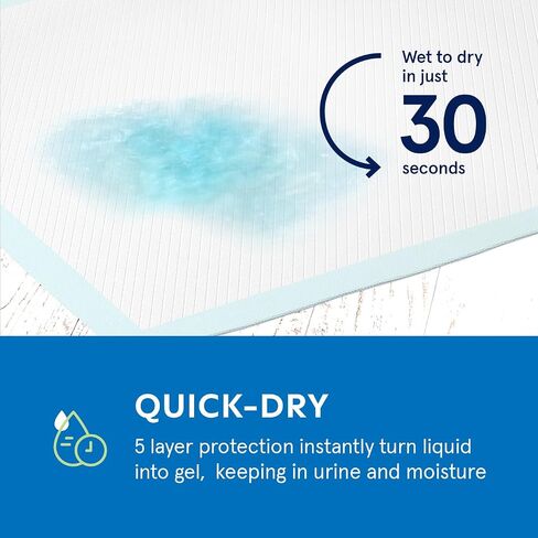 Puppy Pads Pet Pee Pads for Dogs & Puppy Training [100-COUNT] Potty Pads for Dogs 22" x 22" Leak-Proof Dog Pee Pads - Quick-Dry Surface - Heavy Duty Absorbent Disposable Dog Wee Pad Bulk Pack in Kuwait