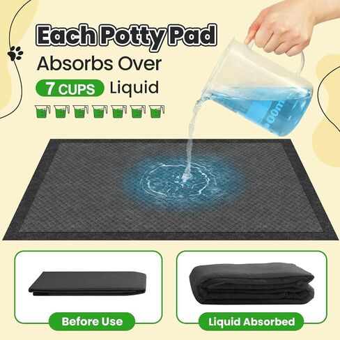Charcoal XL Dog Pee Pads 34"x28" 100 Count Puppy Training Pads in Saudi Arabia