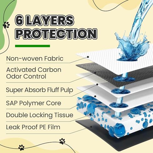 Charcoal XL Dog Pee Pads 34"x28" 100 Count Puppy Training Pads in Saudi Arabia