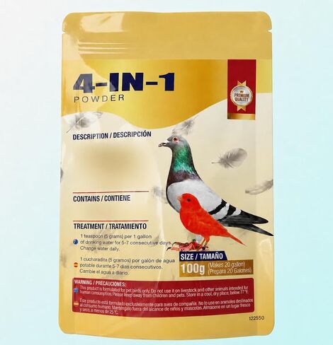 4 in 1 Powder for Pigeon and Birds Treatment 100g for Pigeons and Birds (Powder 100G) in Kuwait
