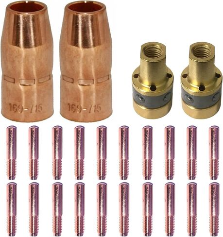 Mig Welding Gun Accessory .030" Kit for Miller Millermatic M-10,M-15 and Hobart H-9 H-10:20pcs Contact Tips 000-067 0.030"+2pcs gas nozzles 169-715 1/2"+2pcs gas diffusers 169-716 … in Kuwait