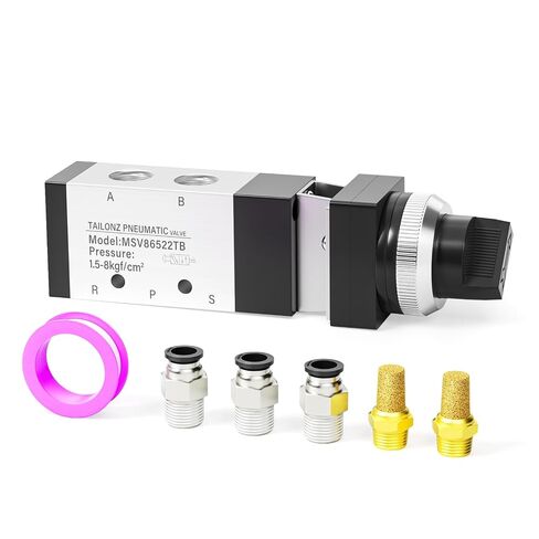 تايلونز PNEUMATIC 1/4 "NPT نوع إعادة الضبط التلقائي زر ضغط 5 طرق 2 وضع صمام ميكانيكي التحكم بالهواء المضغوط in Kuwait