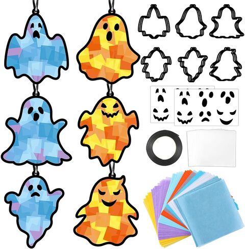 Lonfliness 36 Set Halloween Ghost Suncatchers DIY Craft Kit for Kids in Kuwait