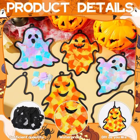 Lonfliness 36 Set Halloween Ghost Suncatchers DIY Craft Kit for Kids in Kuwait