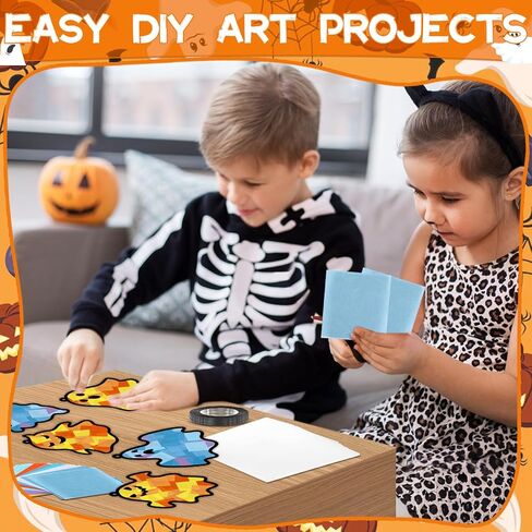 Lonfliness 36 Set Halloween Ghost Suncatchers DIY Craft Kit for Kids in Kuwait