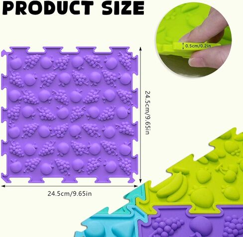 Sensory Mats for Kids, 8 Pack Textured Sensory Tiles for Toddlers ＆ Adults in Kuwait