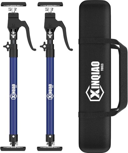 XINQIAO Third Hand Tool 3rd Hand Support System, Premium Steel Support Rod with 154 LB Capacity for Cabinet Jack, Drywall Jack& Cargo Bars, 23.6 in- 45.3 in Long, 2 PC, Blue in Kuwait