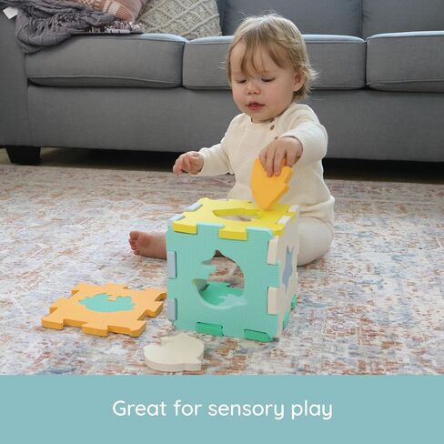 Infantino Sensory Foam Puzzle Mat, 2-in-1 Cube & Mat, Sea Animals in Saudi Arabia