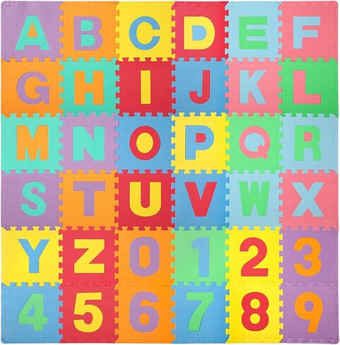Easy Playhouse EVA Foam Floor Puzzle Tiles - 36 Interlocking Tiles in Kuwait