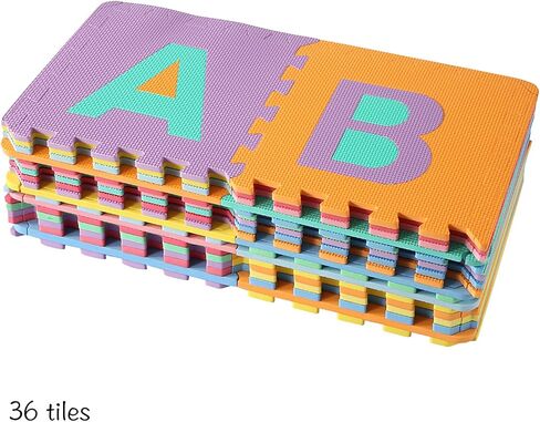 Easy Playhouse EVA Foam Floor Puzzle Tiles - 36 Interlocking Tiles in Kuwait