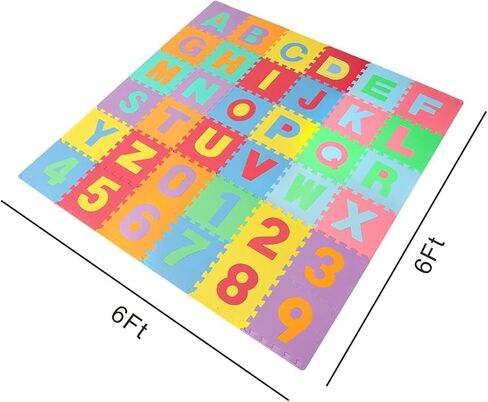 Easy Playhouse EVA Foam Floor Puzzle Tiles - 36 Interlocking Tiles in Kuwait