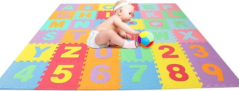 Easy Playhouse EVA Foam Floor Puzzle Tiles - 36 Interlocking Tiles in Kuwait