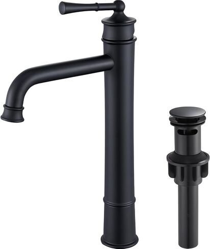 Hangoro Bathroom Faucet, Brush Gold Single Handle Faucets for Bathroom Sink, Solid Valve & Pop Up Drain, Touch On Bathroom Faucets for Vanity, Lavatory, Bathroom or Sink(L2301-BG) in Kuwait