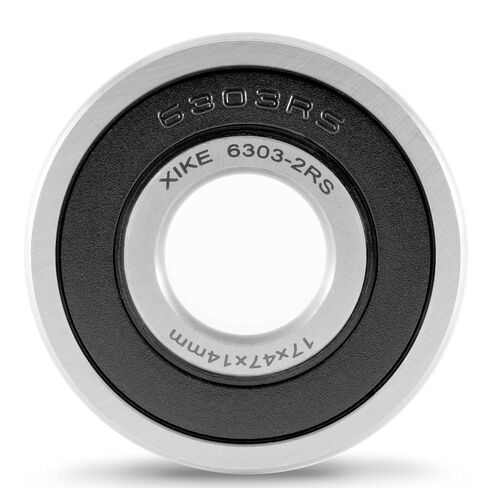 XiKe 10 Pcs 6303-2RS Double Rubber Seal Bearings 17x47x14mm, Pre-Lubricated and Stable Performance and Cost Effective, Deep Groove Ball Bearings. in Kuwait