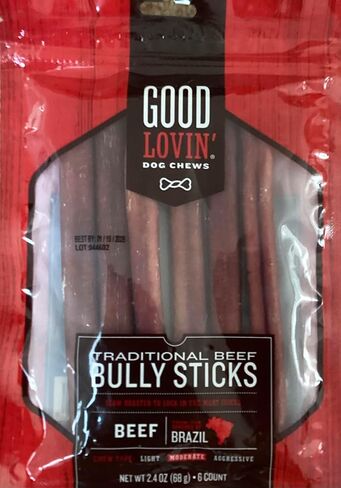 Good Lovin' by Petco Traditional Beef Bully Stick Dog Chew 2.4 oz. Count of 6 in Kuwait