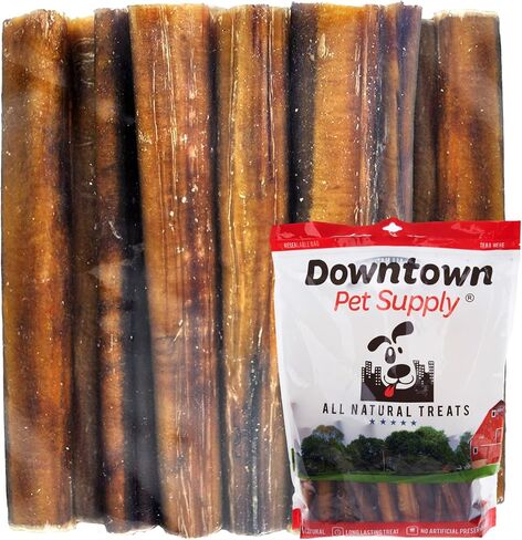 Downtown Pet Supply USA-Made 12", 1 Lb. Jumbo Bully Sticks for Large Dogs - Rawhide Free Dog Chews Long Lasting and Non-Splintering - Single Ingredient, Low Odor Bully Sticks for Medium Dogs in Kuwait
