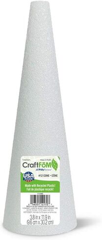 FloraCraft CraftFōM Cone 3.8 Inch x 11.9 Inch White in Kuwait