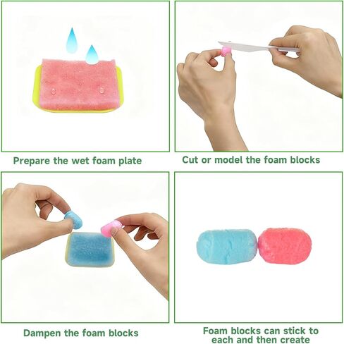 LOLYSIC 2000 Pcs Magic Foam Crafts, Arts and Crafts Magic Foam Corn Craft Kit Bulk Building Blocks Model Valentines Gifts DIY Creativity Supplies in Kuwait