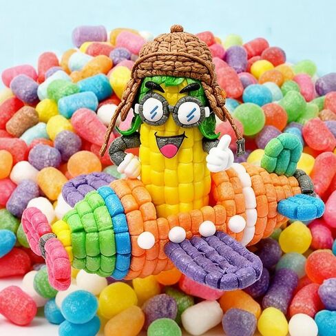 LOLYSIC 2000 Pcs Magic Foam Crafts, Arts and Crafts Magic Foam Corn Craft Kit Bulk Building Blocks Model Valentines Gifts DIY Creativity Supplies in Kuwait