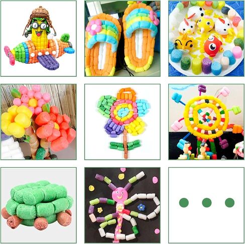 LOLYSIC 2000 Pcs Magic Foam Crafts, Arts and Crafts Magic Foam Corn Craft Kit Bulk Building Blocks Model Valentines Gifts DIY Creativity Supplies in Kuwait