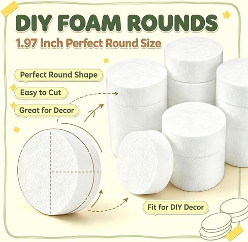 Foam Circles for Crafts 3 Inch, Polystyrene Foam Total 20 Pack in Kuwait