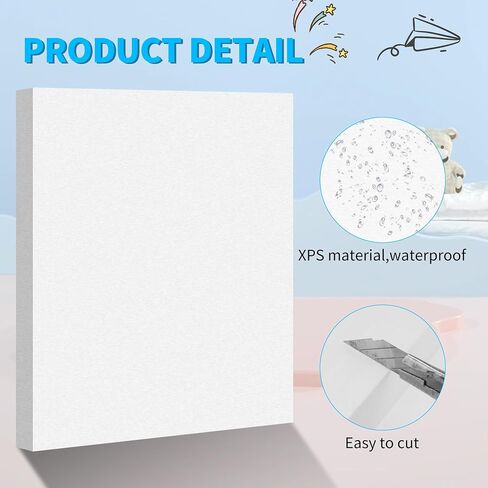 LuckyFoam White 2 Pack 15.7x11.8x0.98 inch Foam Sheets 1 Inch Thick in Kuwait