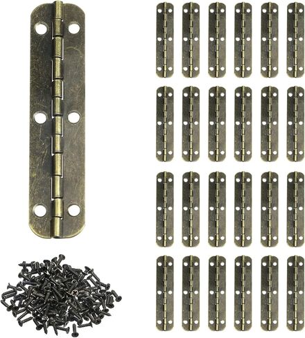 T Tulead Hinges Small Box Hinges Iron Door Hinges Furniture Hardware Hinges Heavy Duty 2.4"x1.5",Red Bronze,10PCS with Mounting Screws in Kuwait