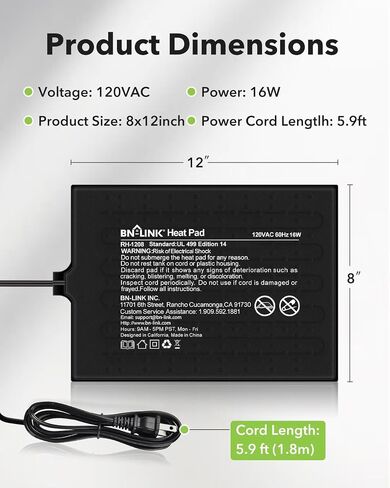 BN-LINK Heat Mat Controller for Reptile 8x12 in Saudi Arabia