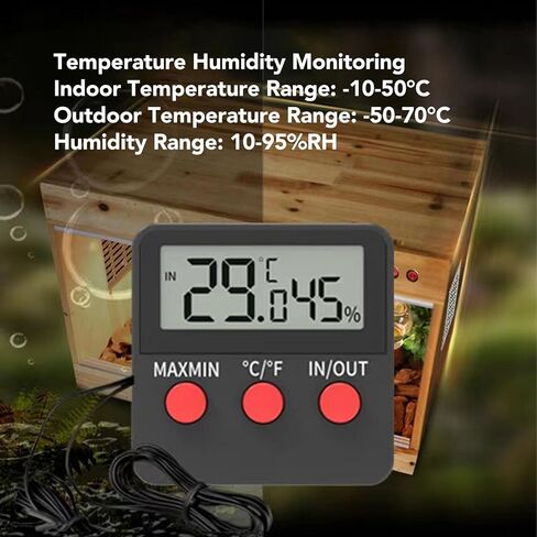 Reptile Digital Temperature and Humidity Gauge Meter with 2 Probes in Saudi Arabia