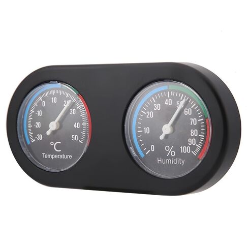 Generic Reptile Thermometer Hygrometer Reptile Tank Monitor Humidity Gauge Round Analog Meter 2 in 1 No Battery for Terrarium with Large Dial in Kuwait