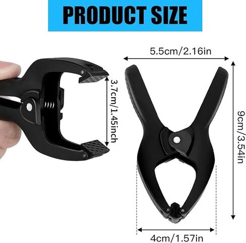 Spring Clamps 30 Pack,ACOSEA 3.5 inch Plastic Small Spring Clips,Clamps Heavy Duty for crafts,Mini Clamps for Woodworking and Backdrop Clips Clamps for Photography Studios(Black) in Kuwait