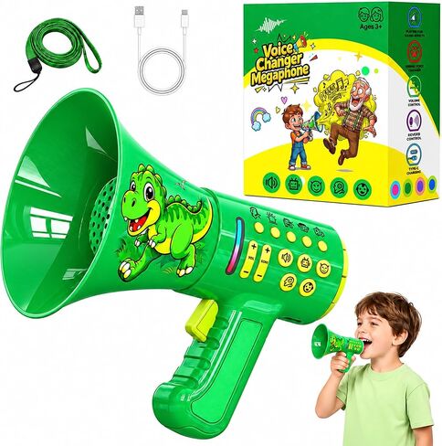 Rechargeable 10-in-1 Voice Changer Megaphone for Kids with 5 Funny Effects in Kuwait