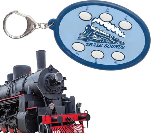 Train Noisemaker Keychain with 6 Sounds, Train Whistles, Conductor and Engine Noises, Portable Electronic Sound Maker Train Themed Sound Board For Kids With 6 Effects, Birthday Noise Maker Toy Gift in Kuwait