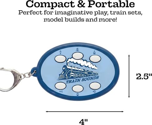 Train Noisemaker Keychain with 6 Sounds, Train Whistles, Conductor and Engine Noises, Portable Electronic Sound Maker Train Themed Sound Board For Kids With 6 Effects, Birthday Noise Maker Toy Gift in Kuwait
