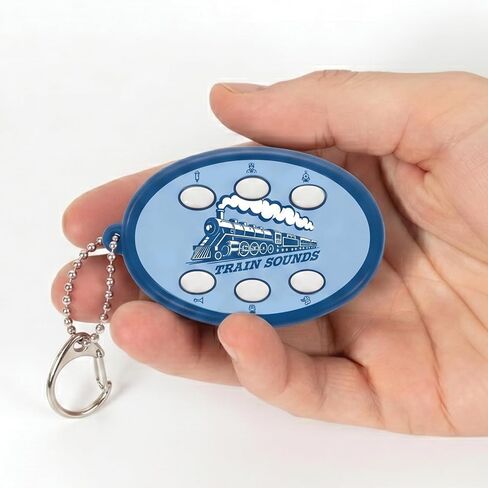 Train Noisemaker Keychain with 6 Sounds, Train Whistles, Conductor and Engine Noises, Portable Electronic Sound Maker Train Themed Sound Board For Kids With 6 Effects, Birthday Noise Maker Toy Gift in Kuwait
