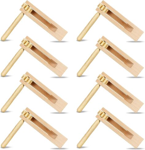 Zhanmai 4 Pcs Mexicans Noise Ratchet Wooden Spinning Rattle Noise Maker in Kuwait