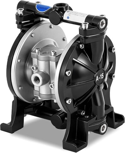 MXBAOHENG Air-Operated Diaphragm Pump Pneumatic Double Diaphragm Pump 3/8" Inlet & Outlet Transfer Pump 1/4" Air Inlet for Chemical Industrial Use (18L/min) in Kuwait
