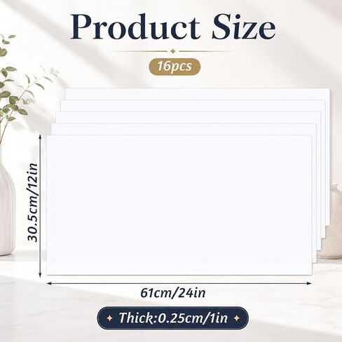 16Pcs Translucent Blank Mylar Stencil Sheet for Cutting 12" x 24" in Kuwait