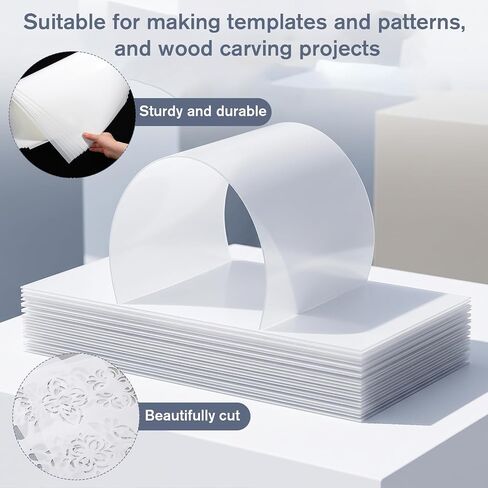 16Pcs Translucent Blank Mylar Stencil Sheet for Cutting 12" x 24" in Kuwait