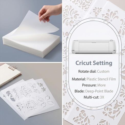 16Pcs Translucent Blank Mylar Stencil Sheet for Cutting 12" x 24" in Kuwait