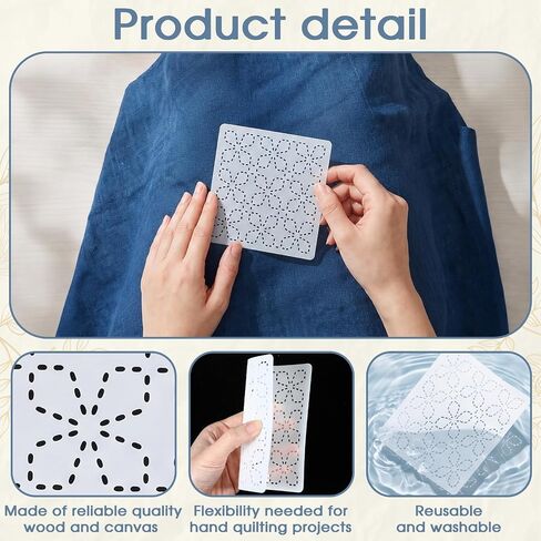 30 Pcs Sashiko Stencil Reusable Kit, Sashiko Template Embroidery Stencils in Kuwait