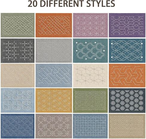 20 Pcs Sashiko Stencil, 8.27×5.91 Inch Quilting Stencils in Saudi Arabia