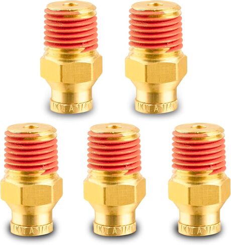 Air Brake Line Fittings,1/2" DOT Air Fittings Brass Push in Fitting, Push to Connect Union Fittings, Air Brake Union 1/2" Tube OD for Trucks Trailers Use and Industria Workshops (4 PCS) in Kuwait