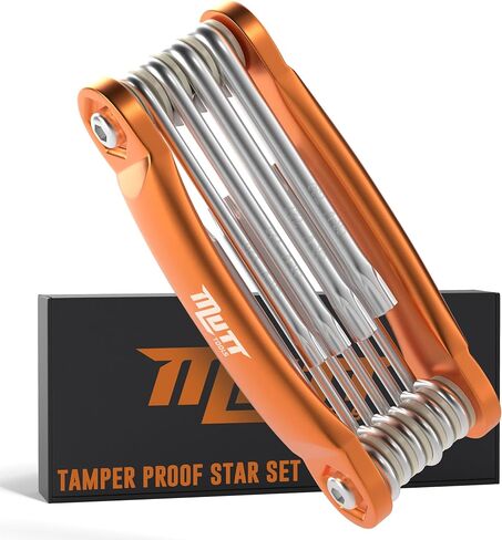 AMERICAN MUTT TOOLS Tamper Proof Torx Set – Security Torx Set, Star Tool with Hole in Middle | Tamper Proof Allen Wrench Set, Security Hex Key Set, Folding Torx Key Set, Star Wrench Set, Star Keys in Kuwait