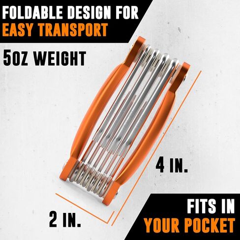 AMERICAN MUTT TOOLS Tamper Proof Torx Set – Security Torx Set, Star Tool with Hole in Middle | Tamper Proof Allen Wrench Set, Security Hex Key Set, Folding Torx Key Set, Star Wrench Set, Star Keys in Kuwait