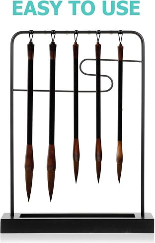 COHEALI Brush Pen Rack Calligraphy Brush Holder Black in Kuwait