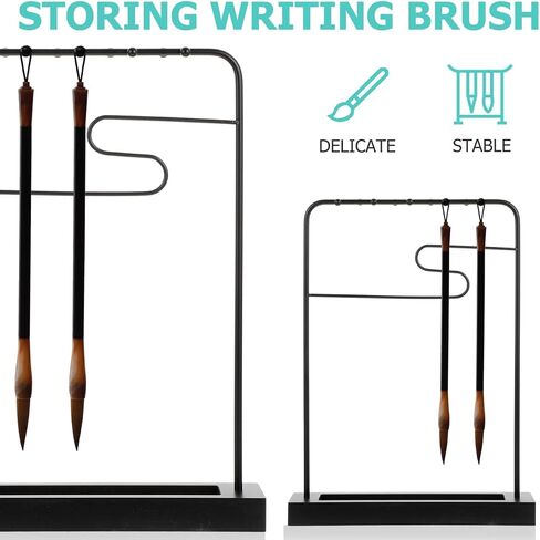 COHEALI Brush Pen Rack Calligraphy Brush Holder Black in Kuwait