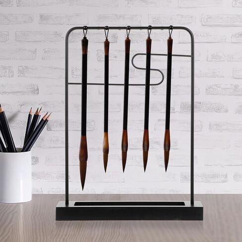 COHEALI Brush Pen Rack Calligraphy Brush Holder Black in Kuwait